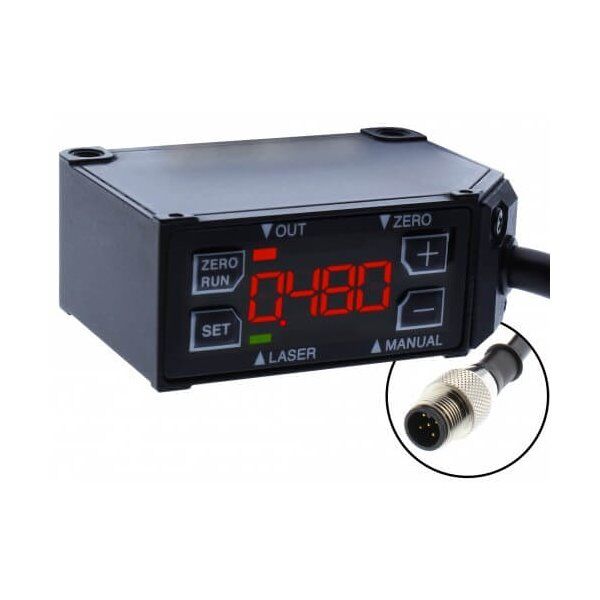 Cảm biến độ dịch chuyển Laser Optex FA – CD22-15-485M12 Cảm biến độ dịch chuyển Laser Optex FA – CD22-15-485M12